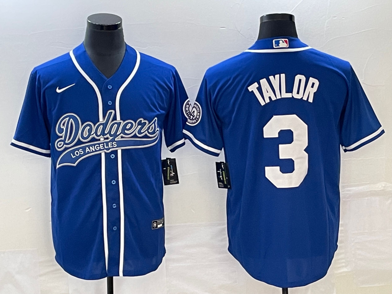 Men's Los Angeles Dodgers Chris Taylor #3 Royal Jersey Joint Edition